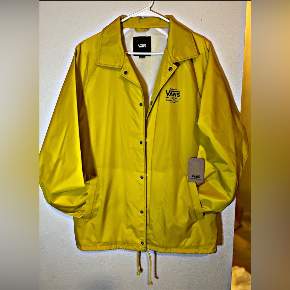 Classic Yellow Vans Wind Breaker, Sz L